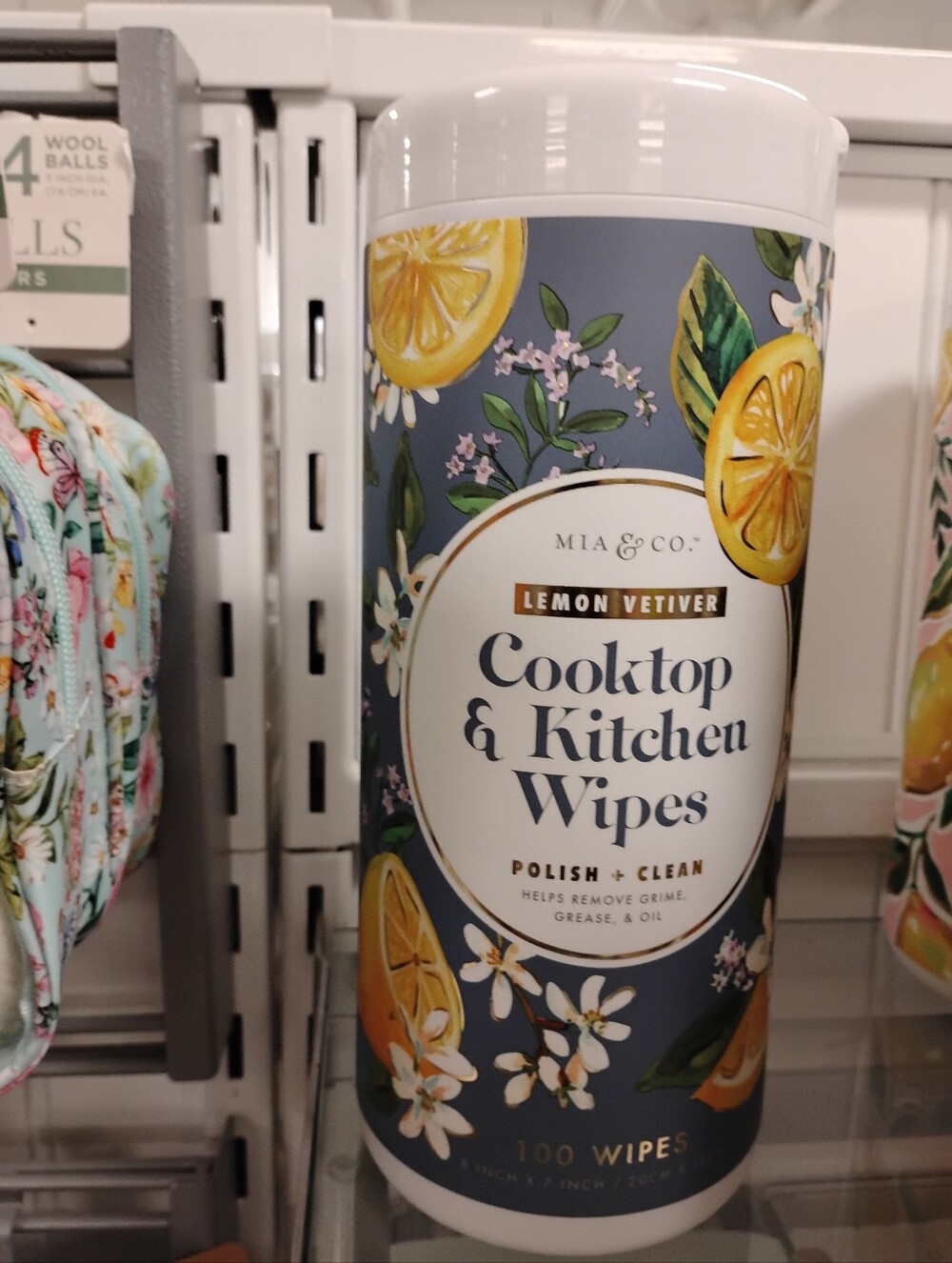 New Lemon Vetiver Cooktop & Kitchen Wipes - Blue